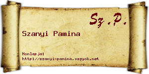 Szanyi Pamina névjegykártya